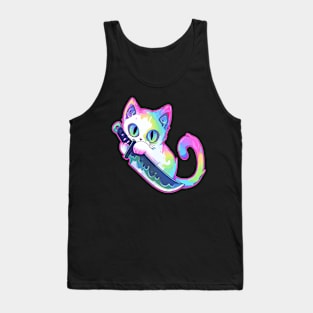 DJ Festival Cute Party Cat EDM Rave Tank Top